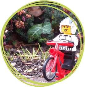 Lego figure in garden Lego figure in garden